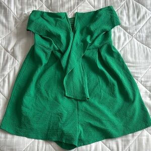 Chic Green Off-Shoulder Dress